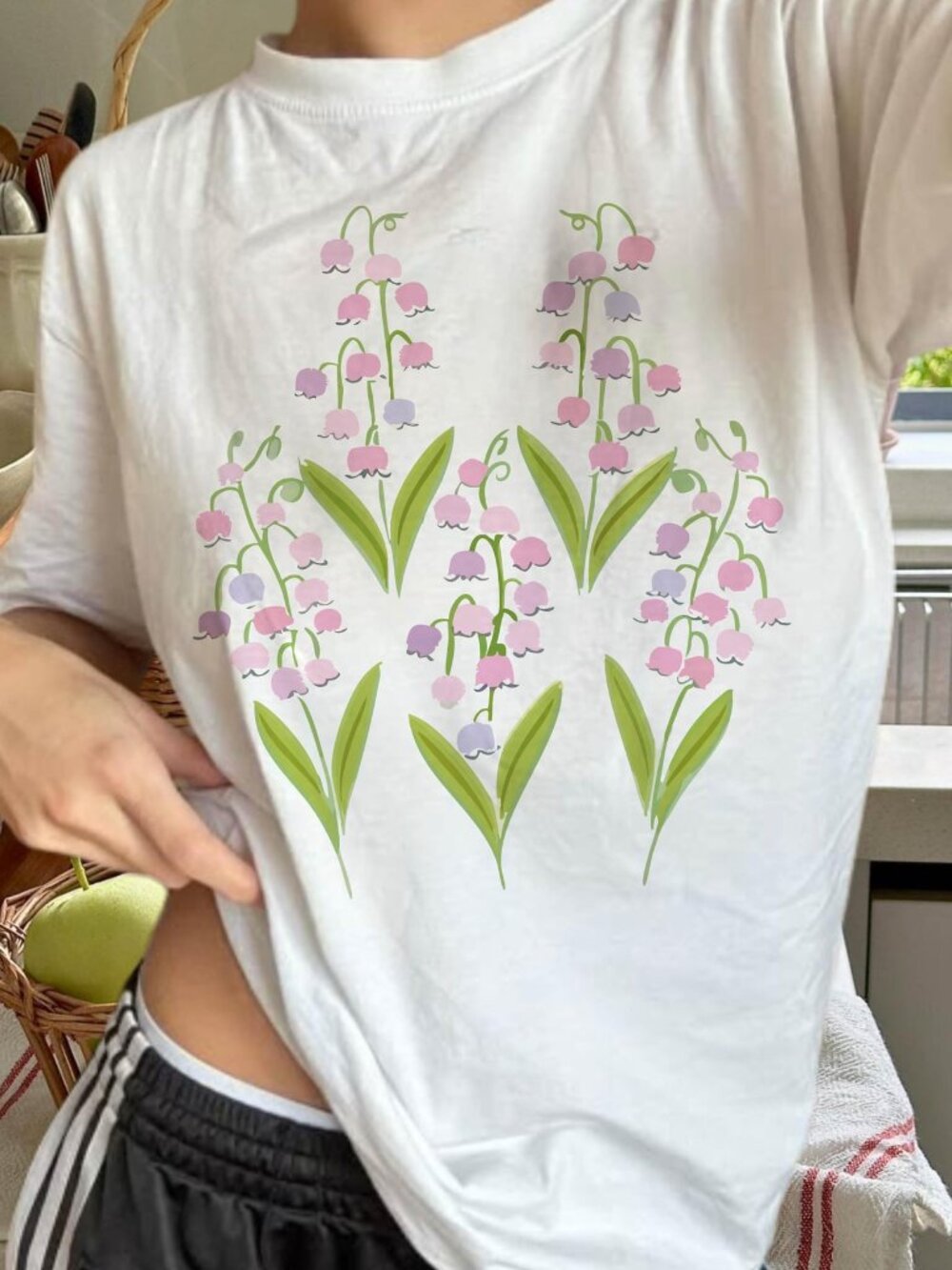 Lily of the Valley Floral Shirt | Vintage Flower Graphic Tee
